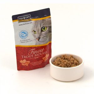 Fish4Cats Finest Mousse di Trota per GattI 100gr Peso Confezione 100 g - KIT 12x