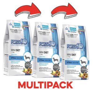 Forza10 Mini Diet Low Grain al Pesce Peso Confezione 1.5 Kg - KIT 3x