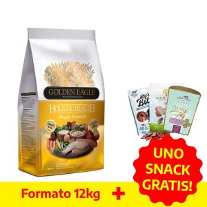 Golden Eagle Holistic Puppy S/M per Cani Peso Confezione 12 Kg + Snack GRATIS!