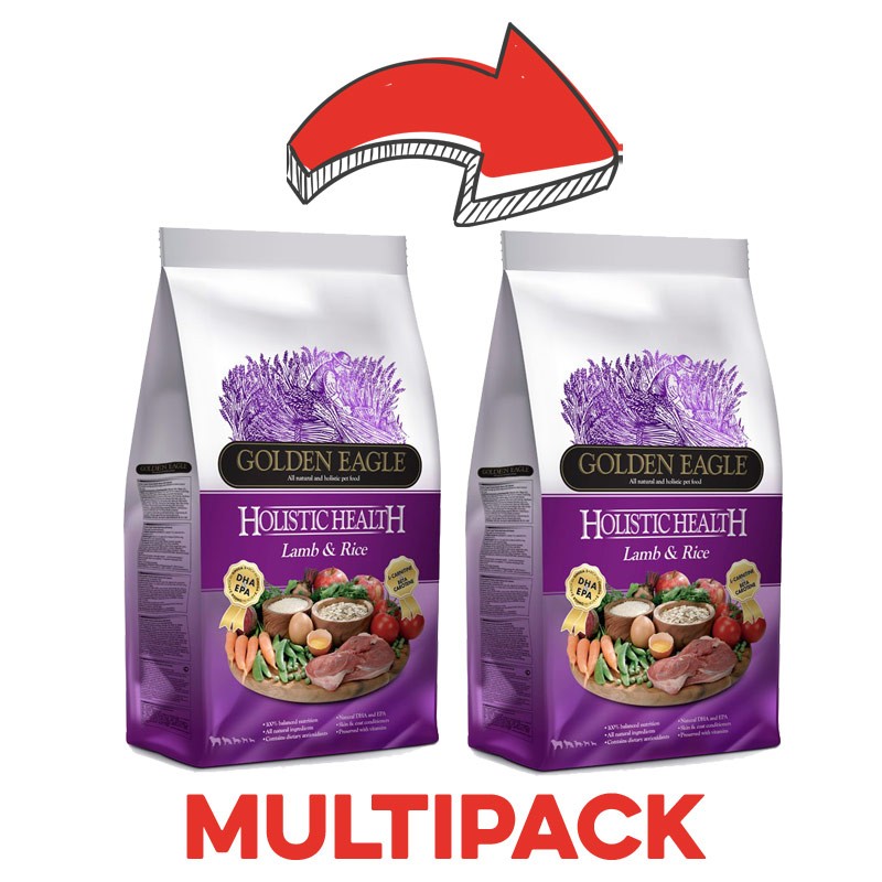 Golden Eagle Holistic Agnello e Riso per Cani Peso Confezione 2 Kg - KIT 2x