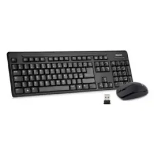 Hamlet Wireless Desktop Kit Mouse, Tastiera Italiana 2.4 Ghz Con Nano Ricevitore