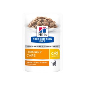 Hill's c/d con Pollo Prescription Diet Feline Umido in Busta Peso Confezione 85 g - KIT 12x