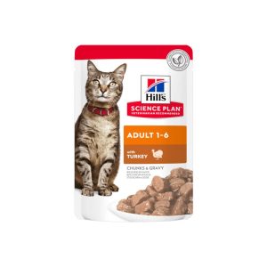 Hill's Science Plan Feline Adult con Tacchino in Busta Peso Confezione 85 g - KIT 12x