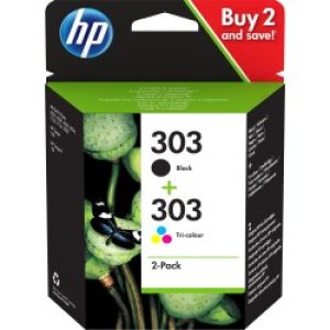 Hp Confezione Da 2 Cartucce Di Inchiostro Nero/in Tricromia Originali 303