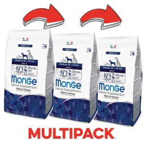 Monge Adult Medium Pollo Peso Confezione 12 Kg - PROMO 3x  (*)