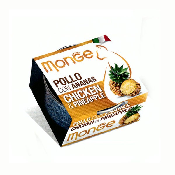 Monge Fruits Pollo e Ananas per Gatti 80gr Peso Confezione 80 g - KIT 12x