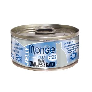 Monge Jelly Fil. Tonno e Pesce per Gatti 80gr Peso Confezione 80 g – KIT 12x
