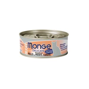 Monge Delicate Pollo Patate e Carote per Gatti 80gr Peso Confezione 80 g