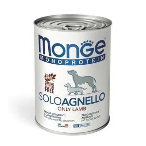 Monge Monoprotein Solo Agnello Umido per Cani 400gr Peso Confezione 400 g