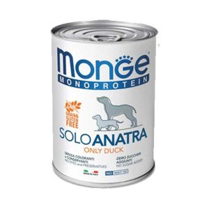 Monge Monoprotein Solo Anatra per Cani Peso Confezione 400 g – KIT 12x