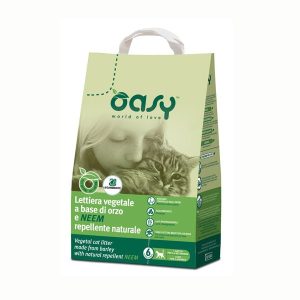 Oasy Lettiera Vegetale Orzo e Neem Capacità  6 L