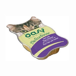 Oasy al Tacchino in Vaschetta per Gatti 85gr Peso Confezione 85 g - KIT 9x