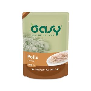 Oasy Umido Busta Pollo per Gatti 70gr Peso Confezione 70 g - KIT 6x