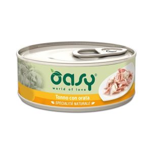 Oasy Natural Adult Tonno e Orata Umido per Gatti Peso Confezione 150 g - KIT 6x