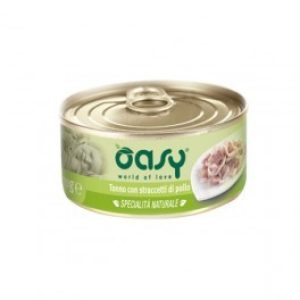 Oasy Natural Gatto Adulto Tonno e Straccetti di Pollo Umido Peso Confezione 150 g - KIT 6x