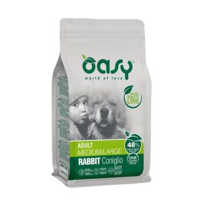 Oasy One Animal Protein Adult Medium/Large Coniglio per Cani Peso Confezione 12 Kg
