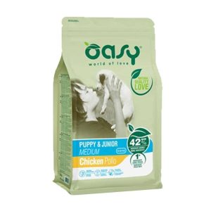 Oasy Puppy & Junior Medium Pollo Peso Confezione 12 Kg