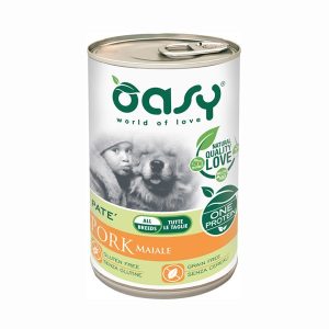 Oasy Umido Monoproteico Maiale per Cani 400gr Peso Confezione 400 g - KIT 12x