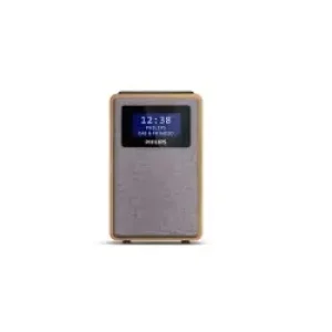Philips Tar5005/10 Radio Orologio Digitale Grigio, Legno