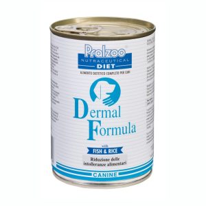 Pralzoo Dermal Pesce Umido per Cani Peso Confezione 400 g – KIT 12x