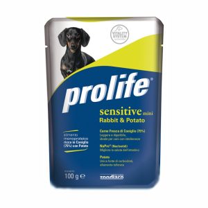 Prolife Adult Mini Sensitive al Coniglio Umido per Cani 100gr Peso Confezione 100 g - KIT 6x