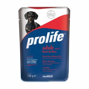 Prolife Adult Mini al Manzo Umido per Cani 100gr Peso Confezione 100 g