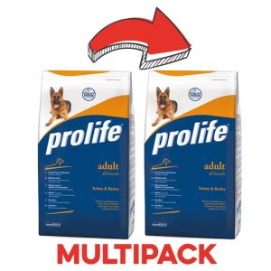 Prolife Cane Adult Tacchino Peso Confezione 3 Kg - KIT 2x