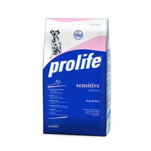 Prolife Cane Sensitive Maiale & Riso Peso Confezione 12 Kg