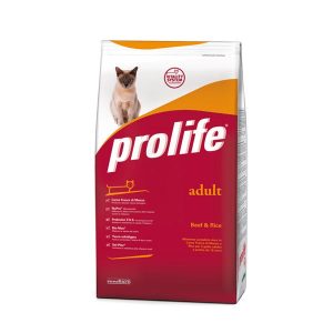 Prolife Gatto Adult Manzo e Riso Secco Peso Confezione 400 g
