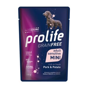 Prolife Grain Free Adult Sensitive Mini Maiale e Patata Umido per Cani Peso Confezione 100 g - KIT 6x