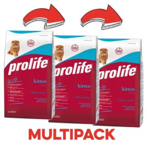 Prolife Kitten Pollo e Riso Secco Peso Confezione 1.5 Kg – KIT 3x