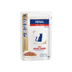 Royal Canin V-Diet Renal Gatto Busta al Manzo Peso Confezione 85 g - KIT 12x