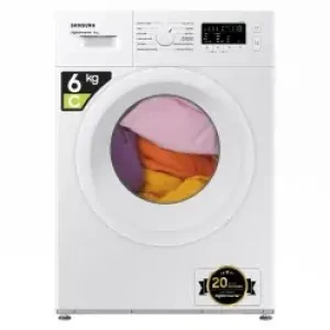 Samsung Ww60a3120we/et Lavatrice Slim A Caricamento Frontale 6 Kg Classe C 1200 Giri/min, Porta Bianca + Panel Bianco