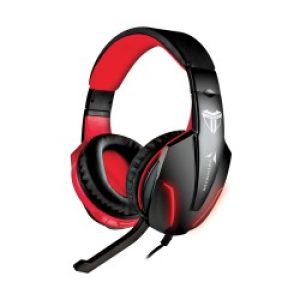 Techmade Fl1 Auricolare Cablato A Padiglione Giocare Nero, Rosso
