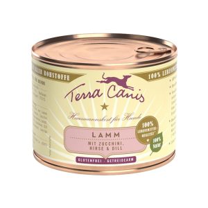 Terra Canis Agnello con Zucchine, Miglio e Aneto Peso Confezione 200 g – KIT 6x