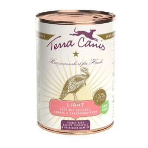 Terra Canis Tacchino Light con Sedano, Ananas e Bacche di Olivello 400gr Peso Confezione 400 g - KIT 6x