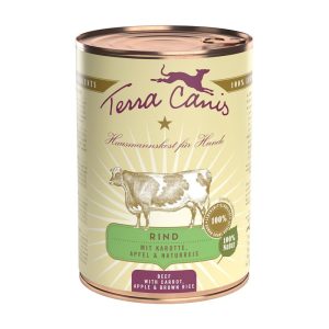 Terra Canis Manzo con Carote, Mela e Riso Integrale Peso Confezione 400 g