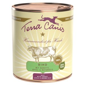 Terra Canis Manzo con Carote, Mela e Riso Integrale Peso Confezione 800 g