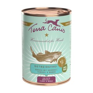 Terra Canis Merluzzo con Broccoli, Finocchio e Mango Grain Free Peso Confezione 400 g - KIT 6x