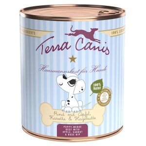 Terra Canis Puppy Manzo con Mela, Carote e Rosa Canina Peso Confezione 800 g