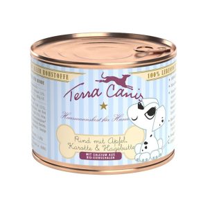 Terra Canis Puppy Manzo con Mela, Carote e Rosa Canina Peso Confezione 200 g – KIT 12x
