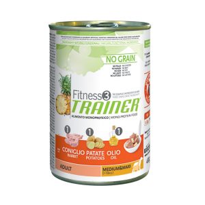 Trainer Fitness 3 Adult Medium Maxi Coniglio per Cani 400gr Peso Confezione 400 g