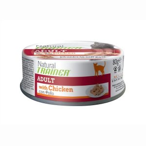 Trainer Natural Adult Umido al Pollo per Gatti 80gr Peso Confezione 80 g - KIT 12x