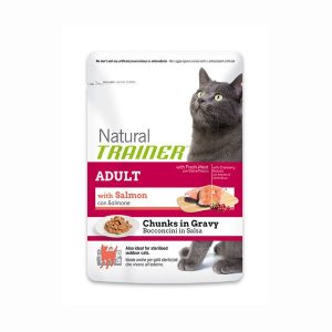 Trainer Natural Umido al Salmone in Busta per Gatti 85gr Peso Confezione 85 g