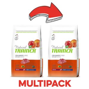 Trainer Natural Adult Medium Manzo Peso Confezione 3 Kg - KIT 2x