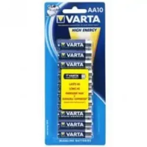 Varta High Energy Aa, 10 Pcs Batteria Monouso Stilo Aa Alcalino