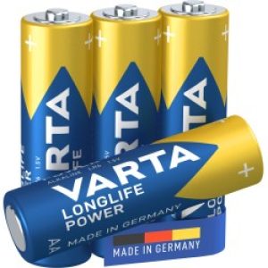 Varta Longlife Power, Batteria Alcalina, Aa, Mignon, Lr6, 1.5v, Blister Da 4. Made In Germany