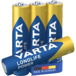 Varta Longlife Power, Batteria Alcalina, Aaa, Micro, Lr03, 1.5v, Blister Da 4. Made In Germany