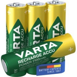 Varta Recharge Accu Power Aa 2100 Mah Blister Da 4 (batteria Nimh Precaricata, Mignon, Batteria Ricaricabile, Pronta All'uso)