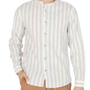 Camicia HAMAKI-HO a righe art.CE1240H S HAMAKI-HO Beige Lino Bangladesh 2036555003010